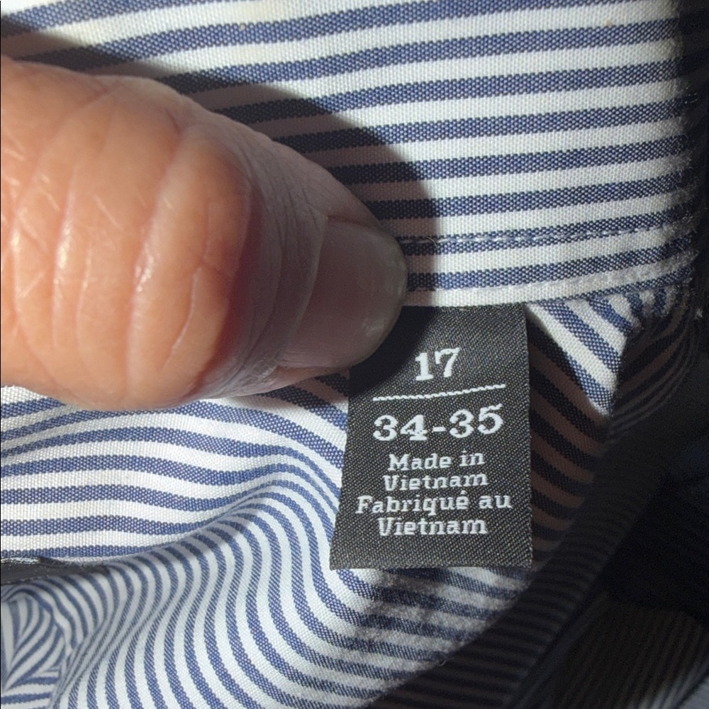 Nordstrom Blue and White Pinstripe Dress Shirt - Picture 4 of 5